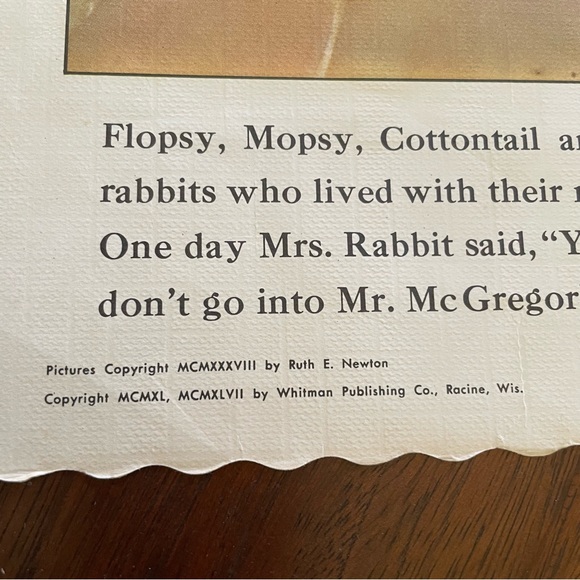 Vintage 1940s-50s Children's Picture Books - Oversized Cloth Linen - Merrill Co. - Picture 14 of 16